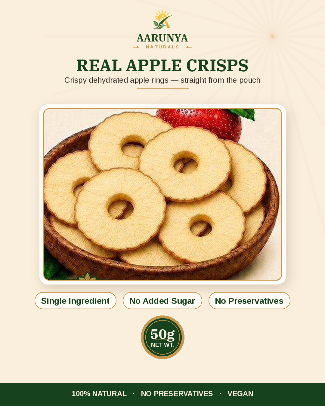Dehydrated Apple Crisps