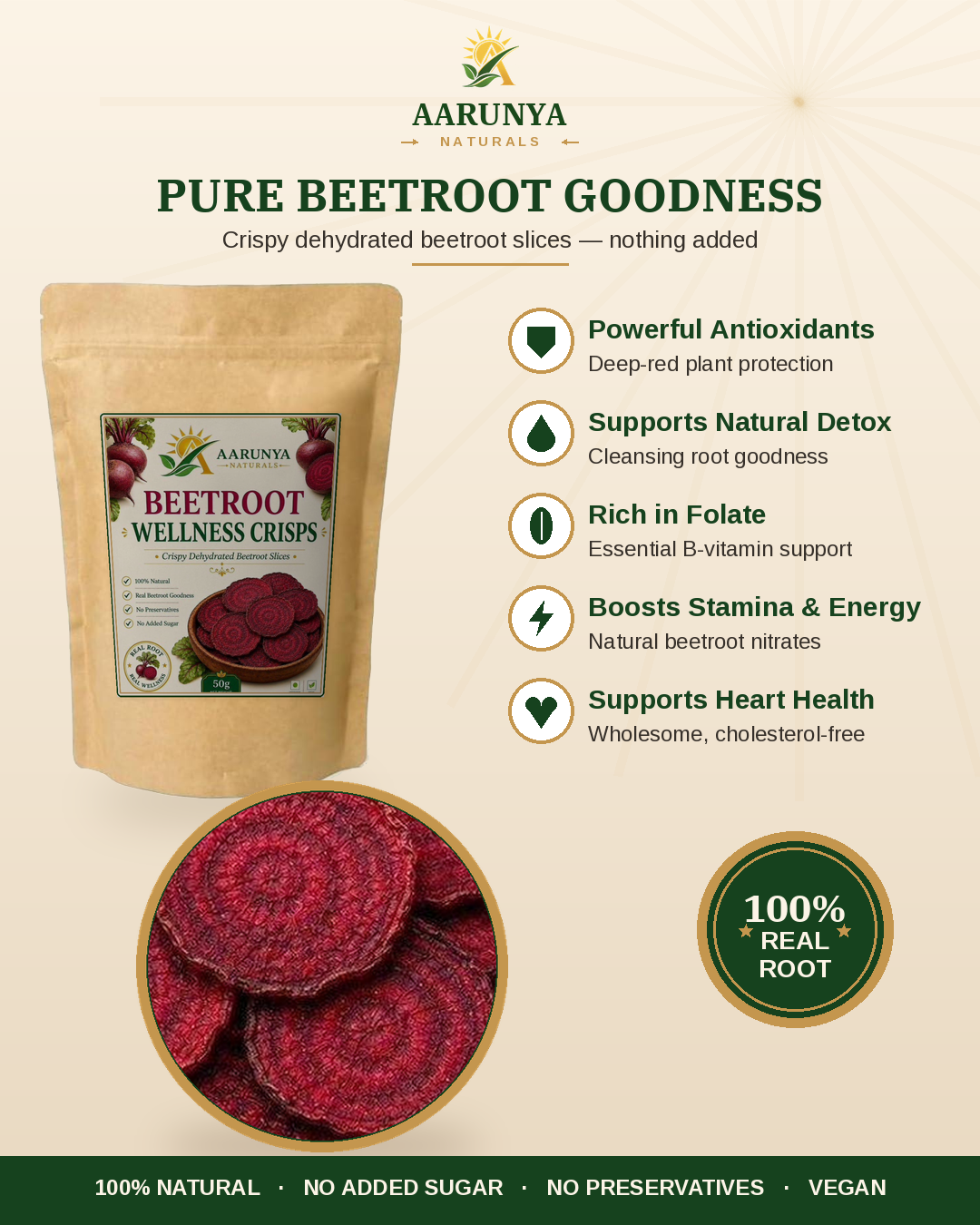 Dehydrated Beetroot Wellness Crisps